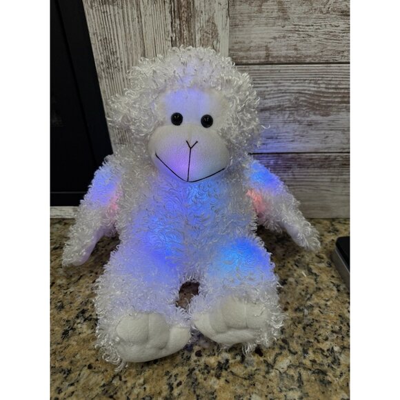 Cepia Glo E Monkey White Shaggy Color Kinetics 15" Light Up Plush Lovey Toy Rare - Picture 5 of 13